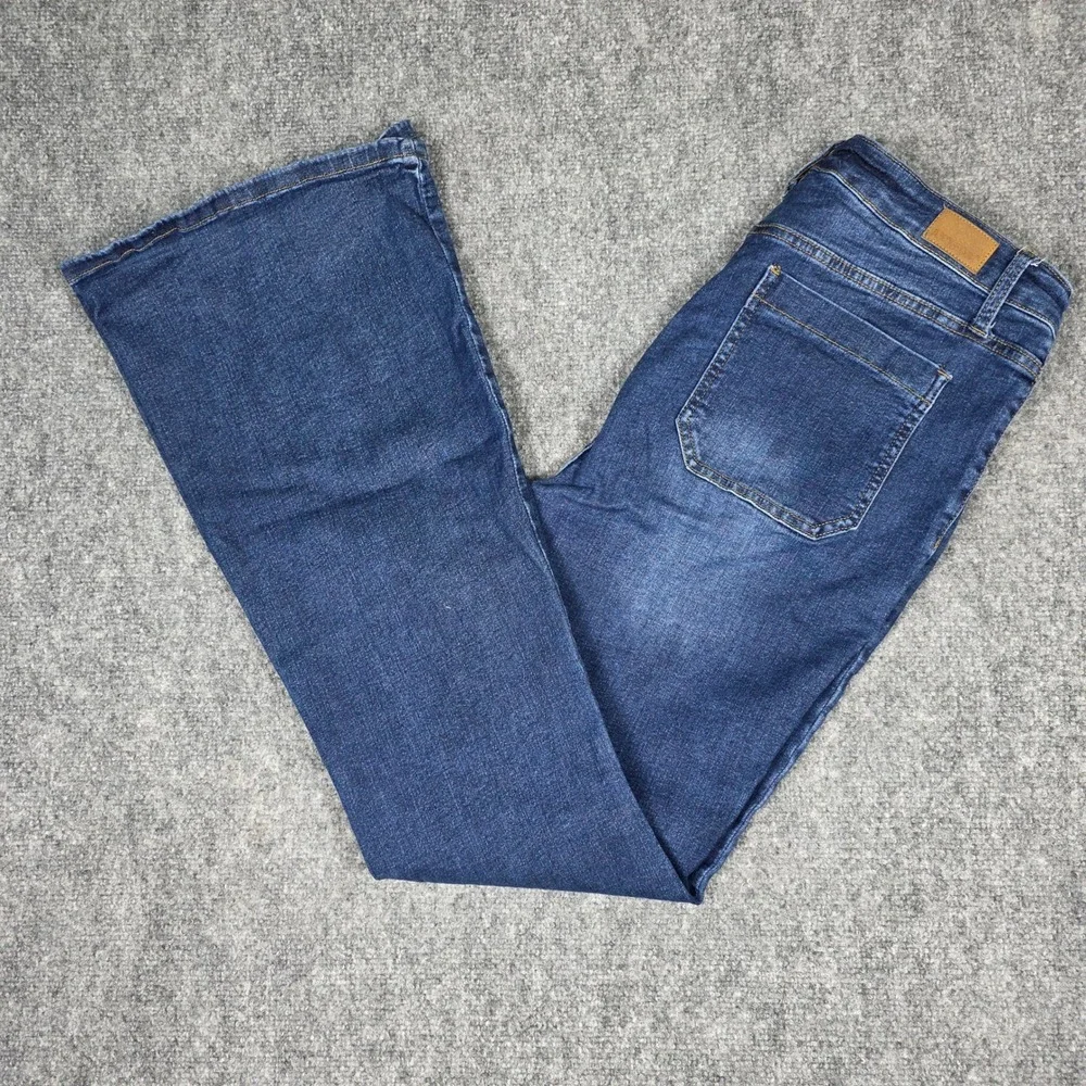 Judy Blue Flare Stretch Jeans Womens 15/32 Blue Cotton Blend High Rise 70s Style